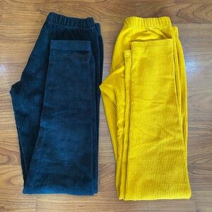 Hanna Andersson Ribbed Velour Leggings size 150/12